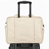 Cream All-Day Tote - rear sleeve on a suitcase handle