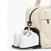 Cream All-Day Tote - separate shoe compartment
