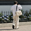 Cream All-Day Tote - street lifestyle photo