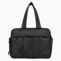 Black All-Day Tote - front view with shoulder strap