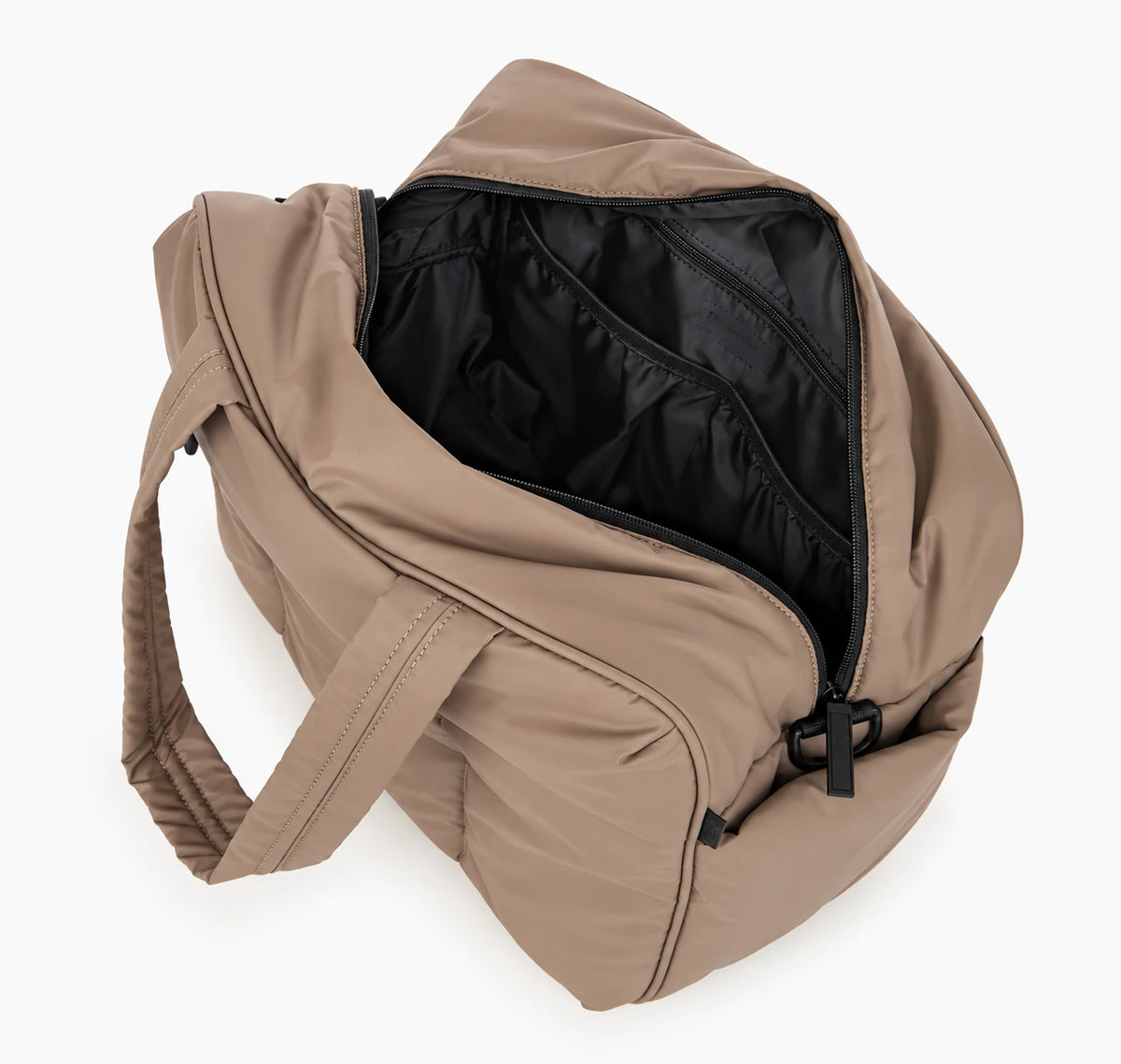 Taupe All-Day Tote - interior pockets and main compartment
