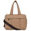 Taupe All-Day Tote - front view with shoulder strap