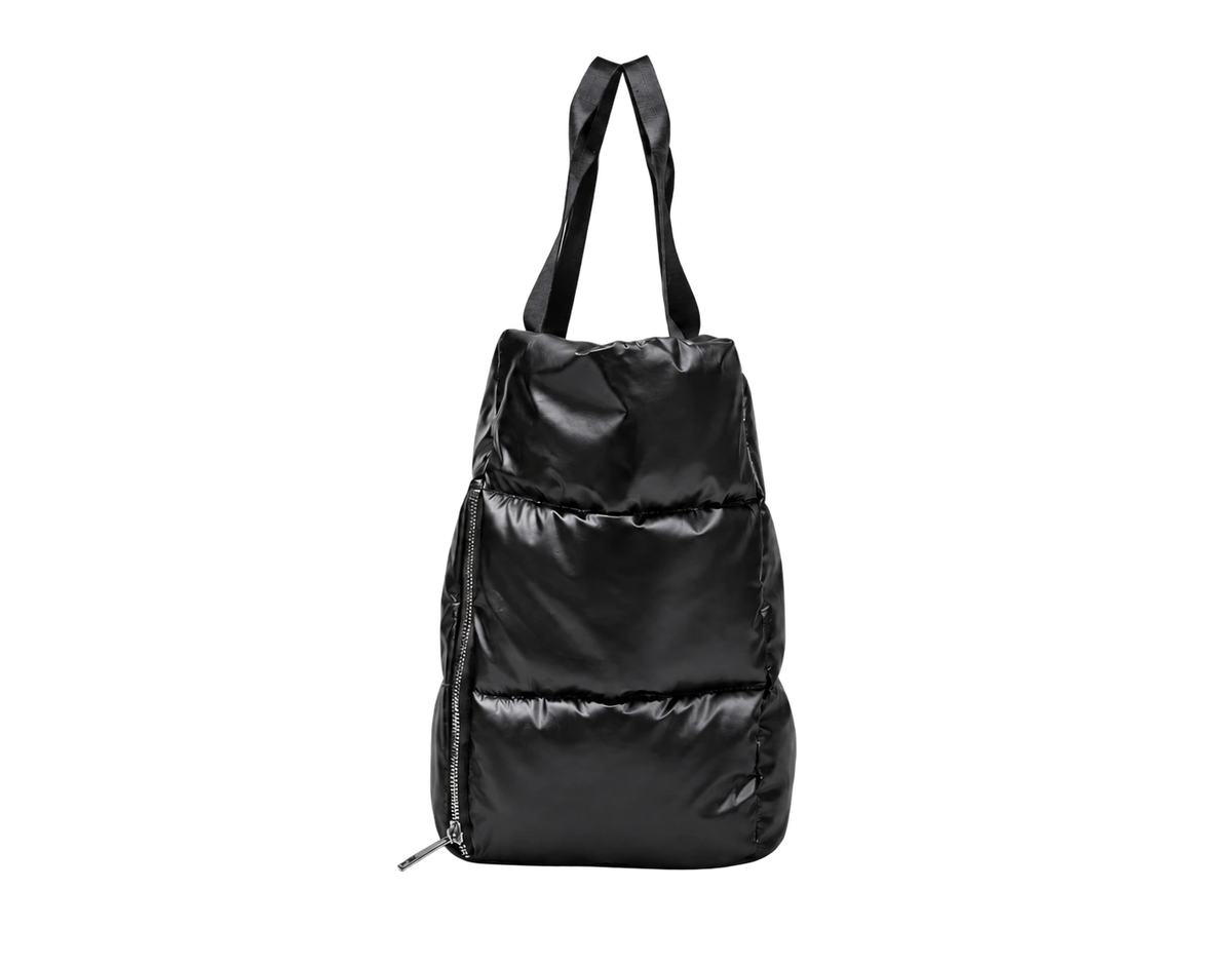 Black Everyday Puffer — side view