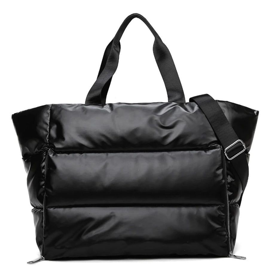 Black Everyday Puffer — front view